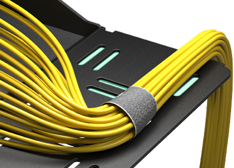 1U 19'' Ultra High Density Fiber Adapter Panel with Rear Cable