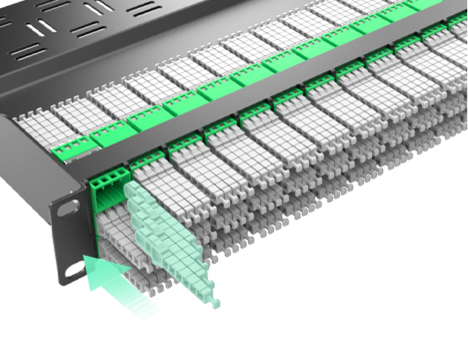 1U 19'' Ultra High Density Fiber Adapter Panel with Rear Cable
