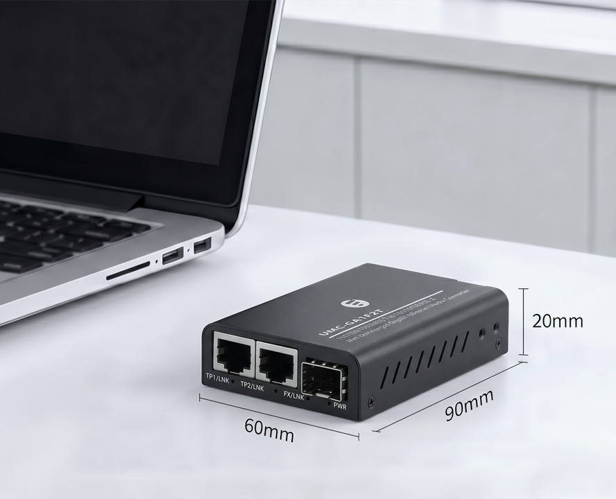 Mini Unmanaged 10/100/1000 Base-T RJ45 to 1000Base-T SFP media