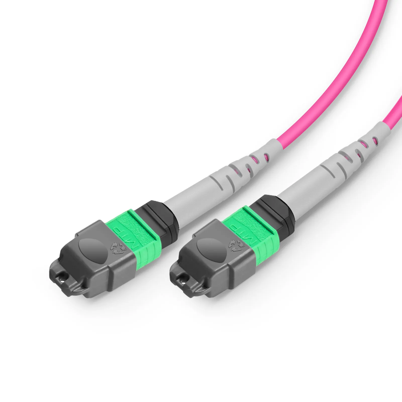 1m (3ft) MMC Breakout Cable, MMC-16 APC (Female) to 2 x MTP&reg;-8 APC (Female), 16 Fibers, Multimode (OM4), Plenum (OFNP), 0.35dB Max, Jumper Polarity, Magenta