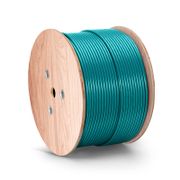 Cat6a Industrial Ethernet Bulk Cable, 1000ft (305m), 26AWG Stranded Pure Bare Copper Wire, 750MHz, Shielded (S/FTP), PUR, with Reel This picture is about C6ASFTPPUR.