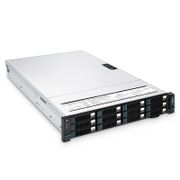 Servidor de montaje en rack 2U, RS5230, 2 procesadores escalables Intel® Xeon®, hasta 2TB de memoria, 12 bahías de unidad SAS/SATA/SSD de 3.5''/2.5'' de intercambio en caliente, 2 puertos RJ45 de 1GbE, 550W redundantes Esta imagen trata sobre .