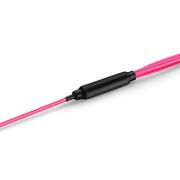1m (3ft) Arnés MTP®, MTP®-8 UPC (hembra) a 4 LC UPC Dúplex, 8 Fibras, Multimodo (OM4), Plenum (OFNP), 0.35dB Máx, Tipo B, Magenta Esta imagen trata sobre 8FMTPLCOM4.