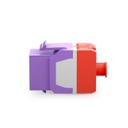 Cat5e RJ45 (8P8C) Unshielded Punch Down Keystone Jack Module, Purple (10 pcs/Pack) This picture is about C5EM-U.