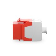 Cat6 RJ45 (8P8C) Unshielded Punch Down Keystone Jack Module, Red (10 pcs/Pack) This picture is about C6M-U.