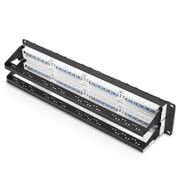 CC1/6様 Cat6a 110-Style Patch Panel, 48-Port, 2RU, Cable Management
