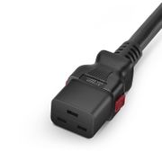 4ft (1.2m) Z-Lock Dual Locking IEC60320 C20 to IEC60320 C19 12AWG 250V/20A Power Cord, Black This picture is about zLock-zC20-12-aC19-1.2m.