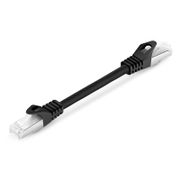 6in (0.15m) Cable de red Ethernet Cat6a 26AWG Snagless blindado (S/FTP) PVC CM, Negro Esta imagen trata sobre C6ASFTPSGPVC.