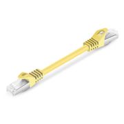 6in (0.15m) Cat6a 26AWG Snagless Shielded (S/FTP) PVC CM Ethernet Network Patch Cable, Yellow, 10Pcs/pack This picture is about C6ASFTPSGPVC-10PK.