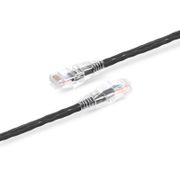 Cable de parcheo Ethernet Cat5e 6in (0.15m) sin enganches sin blindaje (U/UTP) PVC CM, negro Esta imagen trata sobre C5EUTPSGPVC.