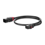 4ft (1.2m) Z-Lock Dual Locking IEC60320 C20 to IEC60320 C19 12AWG 250V/20A Power Cord, Black This picture is about zLock-zC20-12-aC19-1.2m.