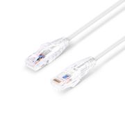 6in (0.15m) Cat6a 28AWG Snagless Unshielded (UTP) PVC CM Slim Ethernet Network Patch Cable , White This picture is about C6AUTPSGSPVC.