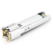 Brocade E1MG-TX Compatible 1000BASE-T SFP Copper 100m RJ-45 Transceiver Module This picture is about SFP-GE-T.