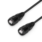 3,3ft (1m) Câble Réseau Ethernet Industriel Cat6 Non-booted Blindé (SFTP) PVC IP65, Noir Cette image concerne IC6SFTPPVC.