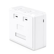 Surface Mount Box, 2 Ports, Unloaded, White This picture is about SMBDWHCL.