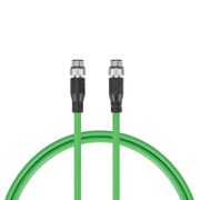 3,3ft (1m) Câble Réseau Ethernet Industriel M12D/4M à M12D/4M Cordsets PVC, Vert, Profinet A Cette image concerne M12-2D4M.