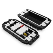 96 Fibers 2In-2Out In-Line Fiber Optic Splice Closure, Mechanical Seal, with 1 Pre-installed Fusion Splice Tray This picture is about FS-S040-2I2O-24F.