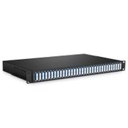 64 Channels DWDM Mux Demux, Super C-band 75GHz 1528.87-1566.62nm, with Monitor Port, 5.8dB Typical IL, LC/UPC, Dual Fiber, 1U Rack Mount This picture is about FMU-D64BMW5.