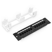 Cat6 110-Typ Wandmontage-Patchpanel, 12-Port, 1HE Dieses Bild handelt von WC6P-U12P1101U.