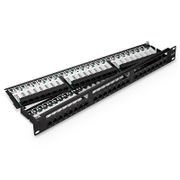 Cat6 110-Typ Patchpanel, 48-Port, 1HE, mit Kabelführungsleiste Dieses Bild handelt von C6P-U48P1101U.