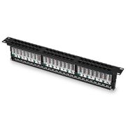 Cat6 110-Typ Patchpanel, 48-Port, 1HE, mit Kabelführungsleiste Dieses Bild handelt von C6P-U48P1101U.