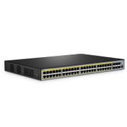 S3400-48T6SP,48口千兆以太網L2+ PoE+交換機,48 x PoE+@370W,6 x 10Gb SFP+ 上行鏈路,AC+DC 電源 這張圖片是關於S3400-48T6SP.