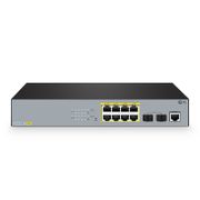 S3150-8T2FP,8口千兆以太網L2+ PoE+交換機,8 x PoE+@130W,2 x 1Gb SFP,無風扇 這張圖片是關於S3150-8T2FP.