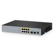 S3150-8T2FP,8口千兆以太網L2+ PoE+交換機,8 x PoE+@130W,2 x 1Gb SFP,無風扇 這張圖片是關於S3150-8T2FP.