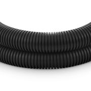 Tubo convoluto de polipropileno ignífugo negro de 25m (82ft), diámetro interior de 19mm Esta imagen trata sobre PP-AD19-25M-BK.