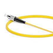 Customized Length Fiber Patch Cable, 1 Fiber, FC APC Simplex to FC UPC Simplex, Single Mode (OS2), Riser (OFNR), 2.0mm, Tight-Buffered, Yellow This picture is about SMFCSX.