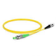 Customized Length Fiber Patch Cable, 1 Fiber, FC APC Simplex to FC UPC Simplex, Single Mode (OS2), Riser (OFNR), 2.0mm, Tight-Buffered, Yellow This picture is about SMFCSX.