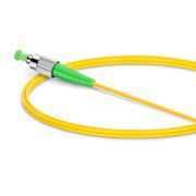Customized Length Fiber Patch Cable, 1 Fiber, FC APC Simplex to FC UPC Simplex, Single Mode (OS2), Riser (OFNR), 2.0mm, Tight-Buffered, Yellow This picture is about SMFCSX.