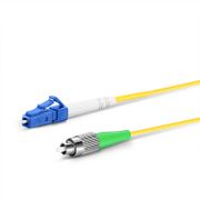 1m (3ft) Fiber Patch Cable, 1 Fiber, LC UPC Simplex to FC APC Simplex, Single Mode (OS2), Riser (OFNR), 2.0mm, Tight-Buffered, Yellow This picture is about SMLCFCSX.