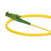 Customized Length Fiber Patch Cable, 1 Fiber, LSH APC Simplex to LSH APC Simplex, Single Mode (OS2), LSZH, 2.0mm, Tight-Buffered, Yellow This picture is about SMLSHSX.