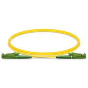 Customized Length Fiber Patch Cable, 1 Fiber, LSH APC Simplex to LSH APC Simplex, Single Mode (OS2), LSZH, 2.0mm, Tight-Buffered, Yellow This picture is about SMLSHSX.