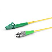 1m (3ft) Fiber Patch Cable, 1 Fiber, LC APC Simplex to FC APC Simplex, Single Mode (OS2), Riser (OFNR), 2.0mm, Tight-Buffered, Yellow This picture is about SMLCFCSX.