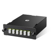 FHD® MTP®-LC Cassette, OM5 Multimode, Type A, 12 Fibers, MTP®-12 (Male) to 6 x LC Duplex, 0.35dB Max. This picture is about FHD-1MTP6LCDOM5A.