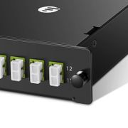FHD® MTP®-LC Cassette, OM5 Multimode, Type A, 12 Fibers, MTP®-12 (Male) to 6 x LC Duplex, 0.35dB Max. This picture is about FHD-1MTP6LCDOM5A.