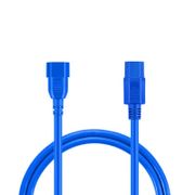 3ft (0.9m) IEC60320 C14 to IEC60320 C15 14AWG 250V/15A Power Cord, Blue This picture is about PC14C15-15A.