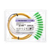 1.5m (5ft) Fiber Pigtail, SC APC to Unterminated, 12 Fibers, Bunch, OS2 Single Mode, PVC (Unrated), 0.9mm, Yellow This picture is about FS12SM-SCA-BP-1.5M-PVC.