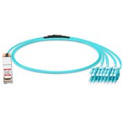 1m (3ft) Generic Compatible 200G QSFP-DD to 8 x 25G LC Duplex Active Optical Breakout Cable This picture is about 1.