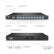 DWDM Mux Demux activo de 40 canales, 100GHz C21-C60, con puerto de monitor y puerto 1310nm, pérdida de inserción típica de 4.5dB, LC/UPC, doble fibra, FMU montaje en rack 1U Esta imagen trata sobre .