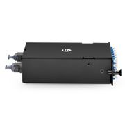 FHD™ MTP®-LCカセット, OS2シングルモード, ユニバーサル, 24芯, 2 x MTP®-12 (オス) - 12 x LCデュプレックス (ブルー), 最大0.35dB この写真はFHD-2MTP12LCDOS2Uに関するものです。