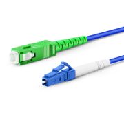 2m (7ft) Armored Fiber Patch Cable, 1 Fiber, LC UPC Simplex to SC APC Simplex, Single Mode (OS2), Riser (OFCR), 3.0mm, Blue This picture is about AM-OS2LCSCSX.
