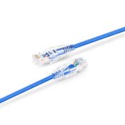 0.2m Cat6六類極細網絡跳線 28AWG 無卡扣 非屏蔽(UTP) PVC CM,藍色 這張圖片是關於C6UTPSGSPVC.