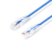 0.2m Cat6六類極細網絡跳線 28AWG 無卡扣 非屏蔽(UTP) PVC CM,藍色 這張圖片是關於C6UTPSGSPVC.