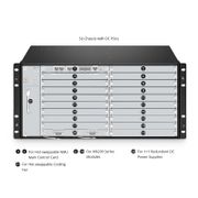 M6200-CH5U, 18 Slots 5U Managed Chassis Unloaded Platform, Redundant DC PSUs, Support WEB/SNMP Management This picture is about .