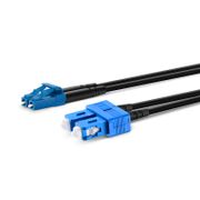 15m (49ft) Industrial Armored Fiber Patch Cable, LC UPC to SC UPC, Duplex, 2 Fibers, Single Mode (OS2), TPU This picture is about MG-OS2LCSCDX.