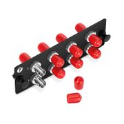 FHD® Fiber Adapter Panel, 8 Fibers OS2 Single Mode, 8 x ST Simplex (Plated) Adapter, Ceramic Sleeve This picture is about FHD-FAP8STSXSMF.
