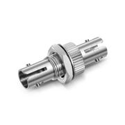 ST/UPC to ST/UPC Simplex OS2 Single Mode Metal Fiber Optic Adapter/Coupler without Flange (10pcs/pack) This picture is about AD-STU-STU-SM-SX-FS.